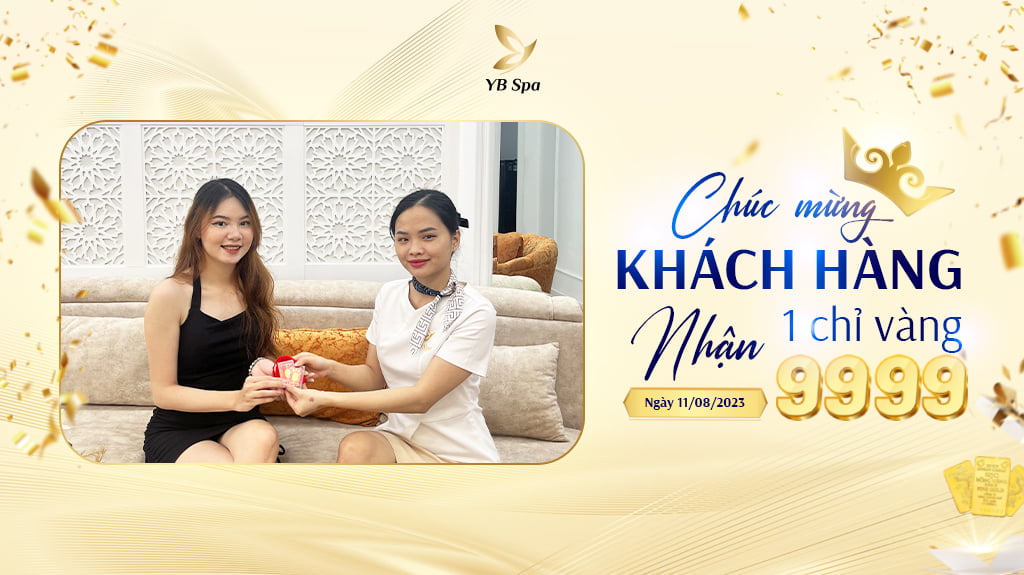 Tri ân 1 triệu khách hàng: Cơ hội nhận vàng 9999 tại YB Spa 27 1024x575 3
