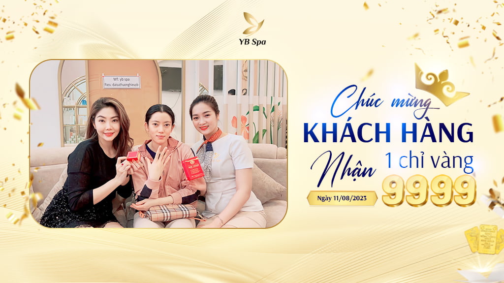 Tri ân 1 triệu khách hàng: Cơ hội nhận vàng 9999 tại YB Spa 26 1024x575 4