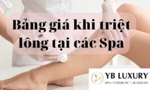 Bảng giá khi triệt lông tại các Spa