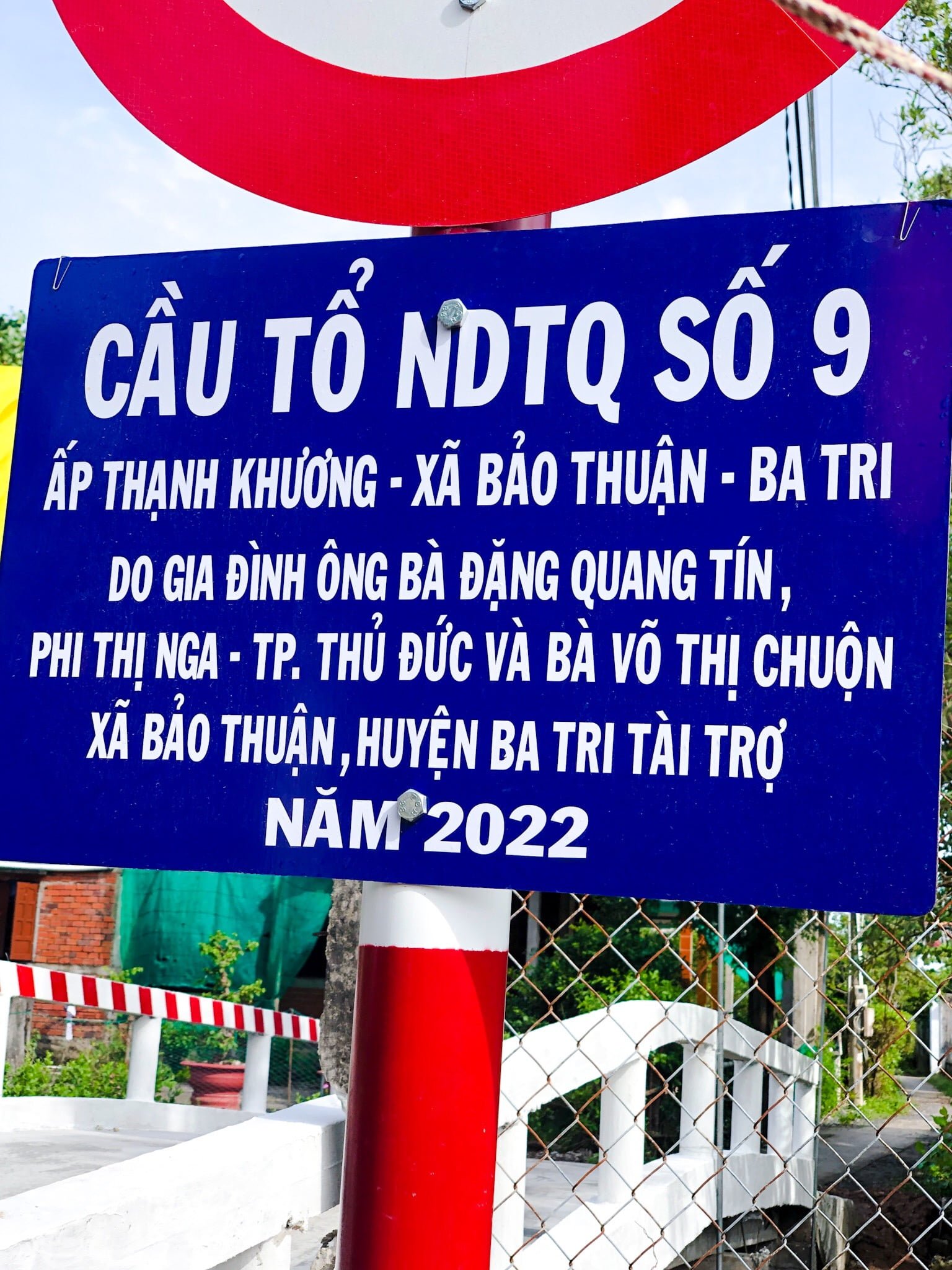 Cầu tổ NDTQ Số 9 là một trong nhiều công trình từ thiện của YB Spa