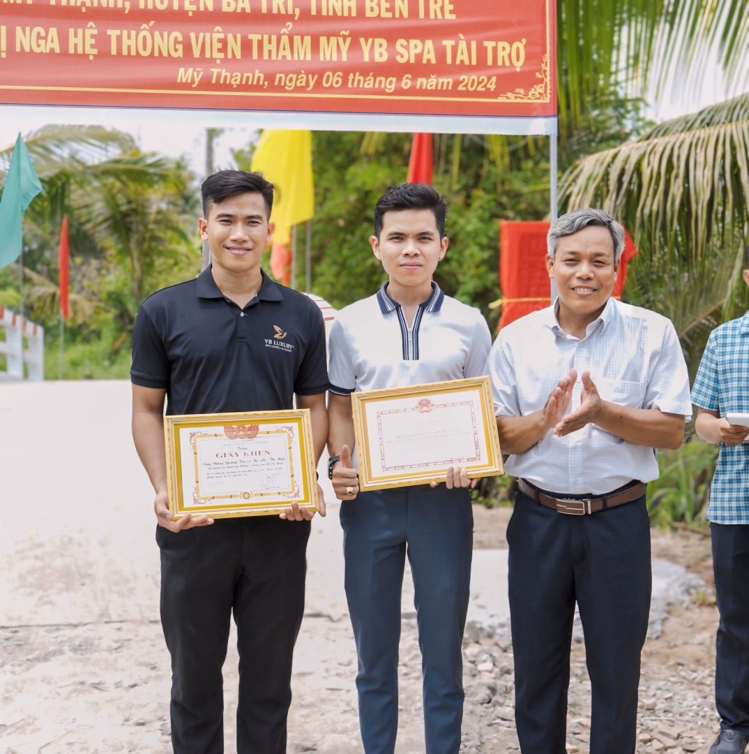 Lễ khánh thành cầu Cu Đinh tại Bến Tre được tài trợ bởi Viện Thẩm Mỹ YB Spa – Nối nhịp giao thương, trao gửi yêu thương