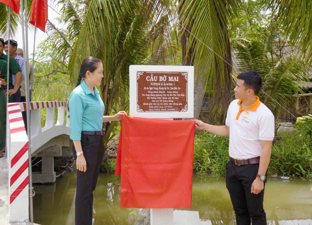 Khánh thành cầu Bờ Mai tại Bến Tre – Kết Nối Yêu Thương, Lan Tỏa Giá Trị Được Tài Trợ Bởi Viện Thẩm Mỹ YB Spa