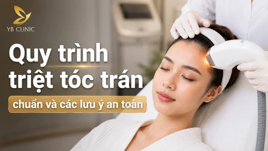 Quy trình triệt tóc trán chuẩn và các lưu ý an toàn