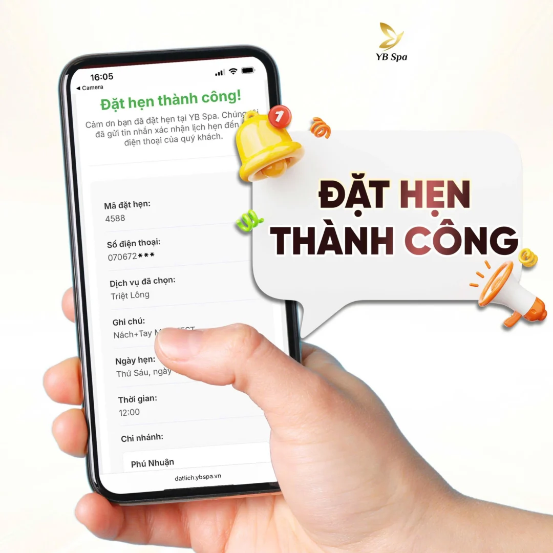 Hệ thống Viện Thẩm Mỹ YB Spa chính thức mở nhận đặt lịch làm đẹp – Chủ động thời gian, trọn vẹn trải nghiệm