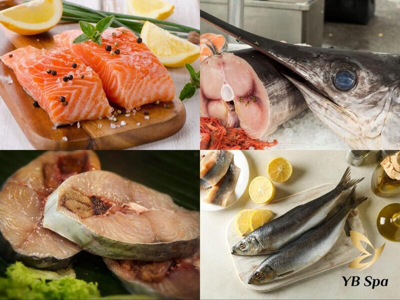 Ăn gì để hết mụn? Những thực phẩm nào người bị mụn cần tránh? 22 người bị mụn nên bổ sung các loại cá như cá hồi, cá thu, cá kiếm, cá trích, cá saba