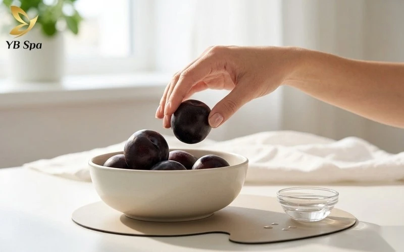 Ăn mận đúng cách giúp hạn chế mụn và cảm giác nóng trong hiệu quả.