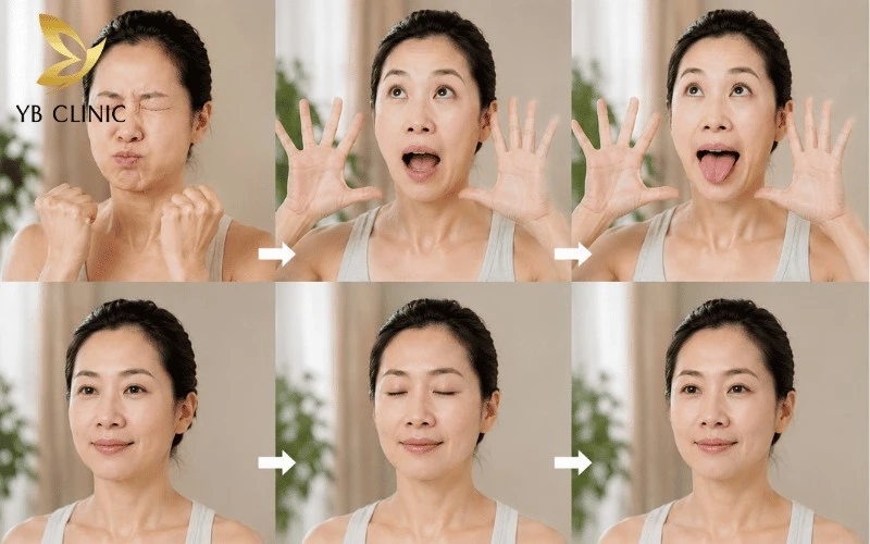 Bài tập hàm sư tử giúp tăng tuần hoàn máu và trẻ hóa cơ mặt tự nhiên