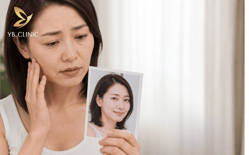 Bao Nhiêu Tuổi Nên Trẻ Hóa Da? Các Phương Pháp Theo Từng Giai Đoạn 11 So sánh ảnh hiện tại với 2-3 năm trước giúp bạn dễ dàng nhận ra sự chùng nhão của cơ mặt.