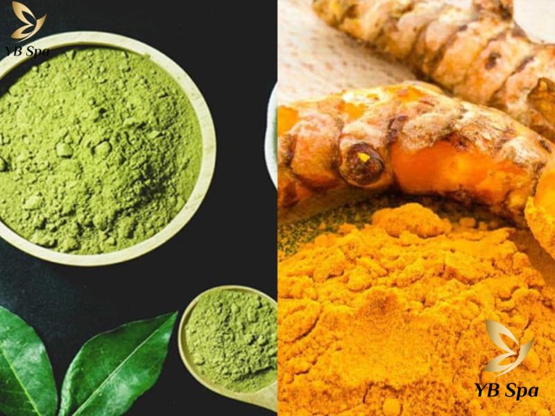 Bị mụn có nên đắp mặt nạ trà xanh không? Khi đắp cần lưu ý gì? 27 Mặt nạ trà xanh và bột nghệ làm mờ các vết thâm giúp da được đều màu và sáng mịn hơn.