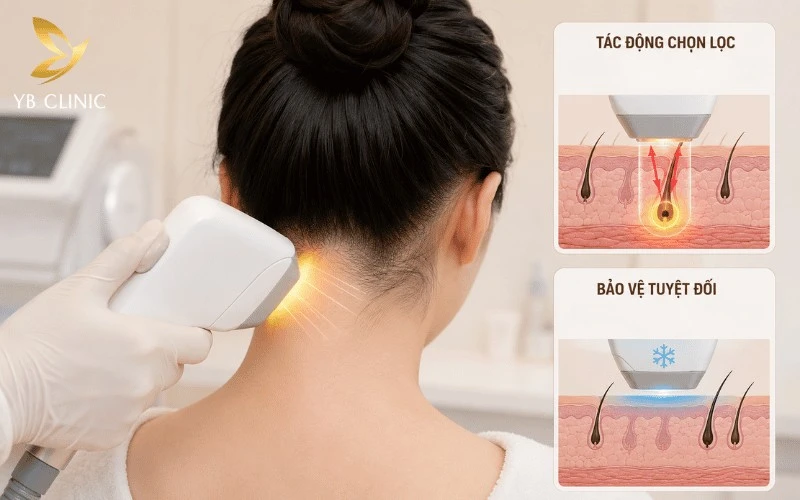 Bí Quyết Để Mặc Váy Hở Lưng Đẹp Hơn Với Vùng Cổ Gáy Gọn Gàng 13 Triệt đường chân tóc gáy bằng công nghệ Nano Diamond Light giúp vùng gáy gọn gàng, sáng da và duy trì hiệu quả lâu dài.