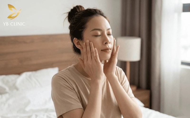 Bí Quyết Giúp Gương Mặt Thanh Thoát Mà Không Cần Phẫu Thuật 11 Massage mặt đúng cách tại nhà hỗ trợ lưu thông khí huyết, giảm tích nước giúp mặt thon gọn.