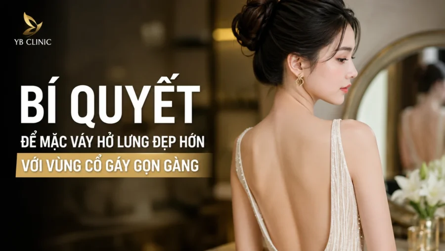 Bí quyết để mặc váy hở lưng đẹp hơn với vùng cổ gáy gọn gàng