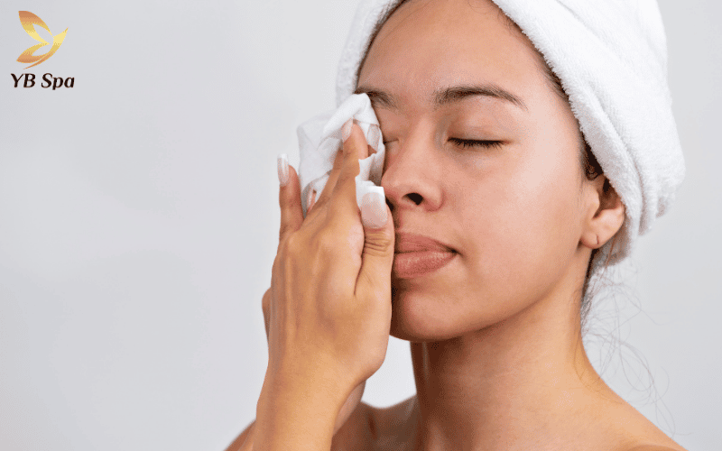 Biến chứng khi tiêm meso là gì? Dấu hiệu nhận biết và cách xử lý kịp thời 33 Trong 4-6 giờ đầu, hãy chỉ làm sạch da nhẹ nhàng bằng gạc y tế thấm nước muối sinh lý để đảm bảo vô trùng cho các vết tiêm vi điểm