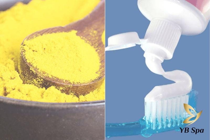 11 Cách làm trắng da bằng kem đánh răng an toàn, hiệu quả 38 Bột nghệ và kem đánh răng