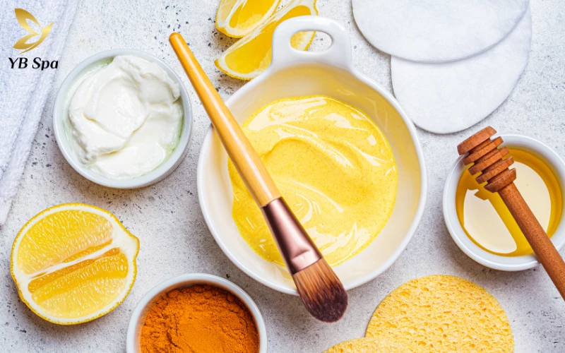 Cách làm trắng da trong 1 đêm cấp tốc, an toàn 25 Mặt nạ bột nghệ và sữa chua