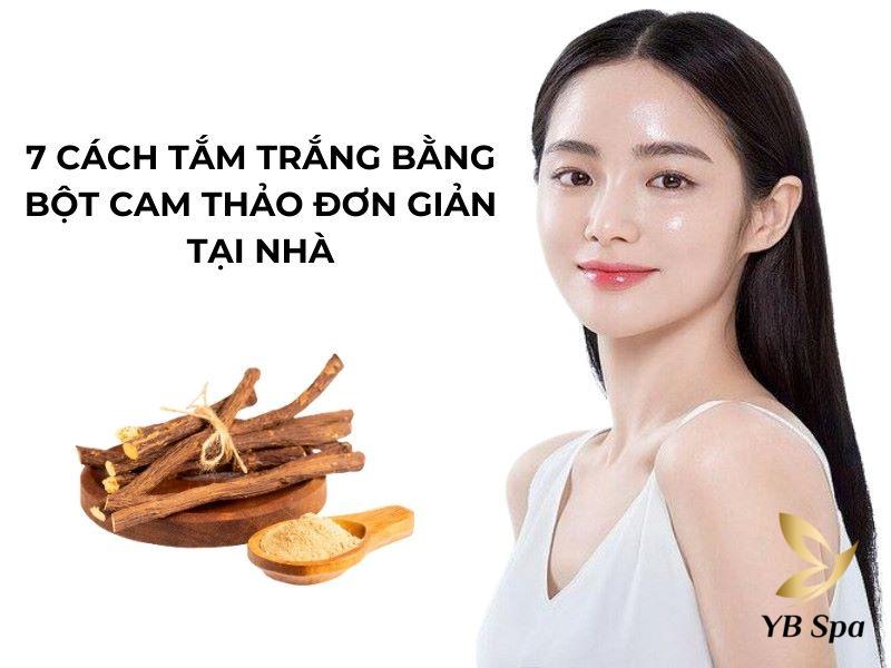 cách tắm trắng bằng bột cam thảo