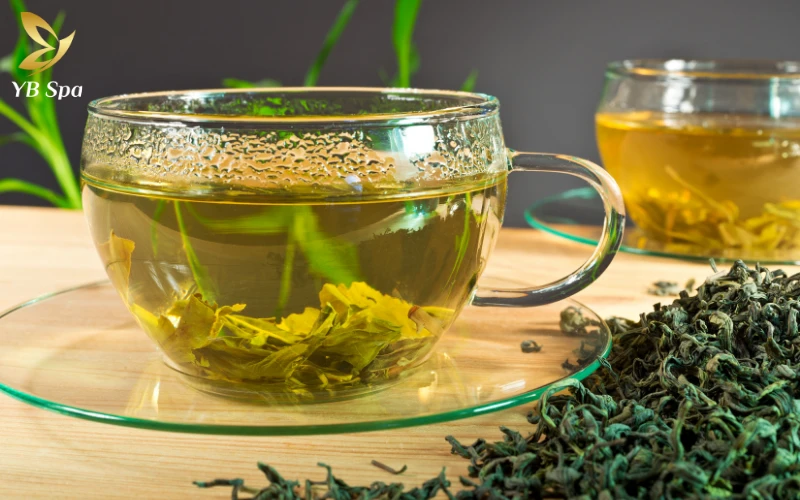 Cách trị mụn thịt ở cổ bằng Trà xanh