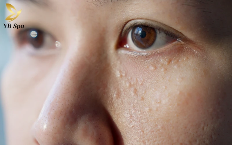 mụn thịt quanh mắt