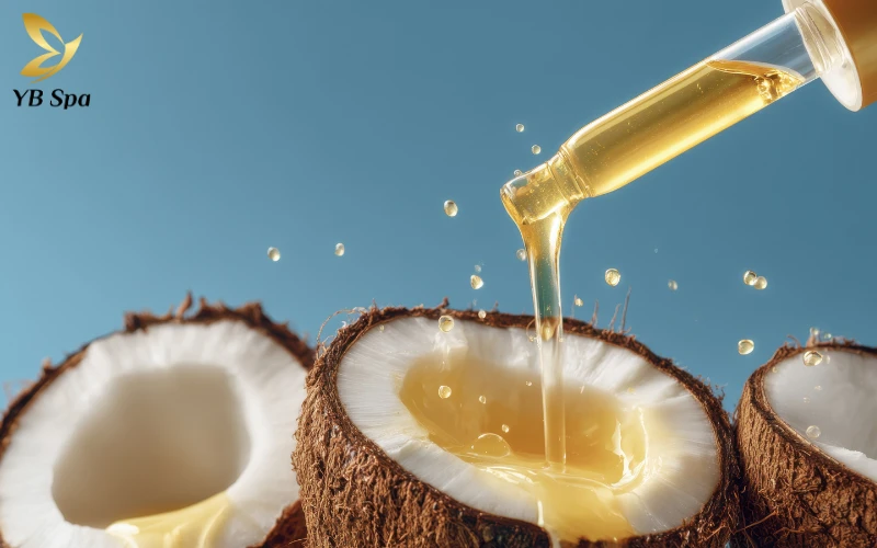 5 Cách trị sẹo lõm lâu năm tại nhà an toàn từ thiên nhiên 30 Dầu dừa (Coconut Oil)