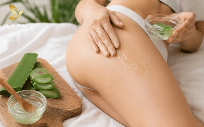 5 Cách Trị Thâm Mông Tại Nhà An Toàn, Hiệu Quả 6 Nha đam chứa aloesin giúp làm dịu da, cấp ẩm và hỗ trợ cải thiện vùng mông thâm sạm.