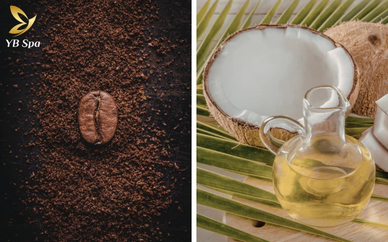 Tận dụng bã cà phê và dầu dừa giúp bạn vừa làm sạch lông vừa cung cấp độ ẩm, cho làn da vùng bụng luôn mềm mượt tự nhiên