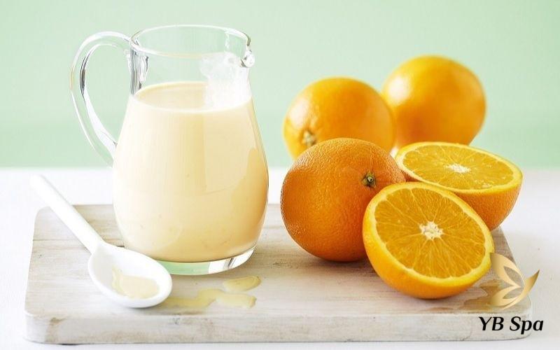 Gợi ý 11 công thức tắm trắng bằng sữa tươi không đường 32 Sữa tươi không đường và cam
