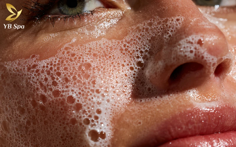 Da mặt đột nhiên nổi nhiều mụn - Nguyên nhân và giải pháp điều trị 32 Làm sạch dịu nhẹ