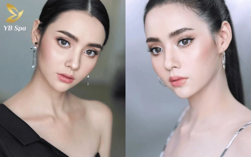 Lựa chọn "vàng" cho nàng mặt tròn và mặt kim cương để tạo điểm nhấn sắc nét, thu hút mọi ánh nhìn vào đôi mắt