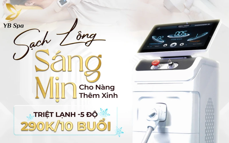 Ưu đãi chi phí triệt ria mép tại YB Spa