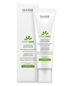 Kem dưỡng da mụn kiềm dầu BABÉ Stop AKN Mattifying Moisturiser 5 kem duong da dau mun kiem dau thong thoang babe stop akn mattifying moisturiser 2