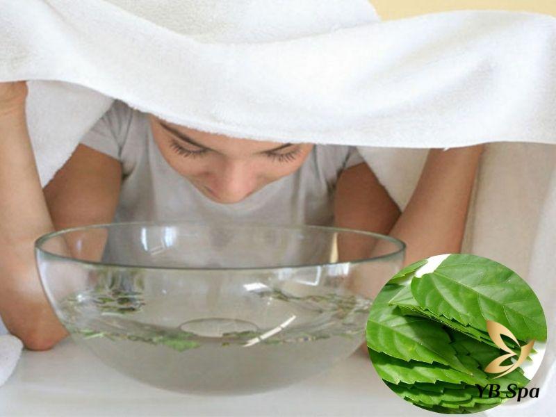 Xông mặt bằng lá dâm bụt