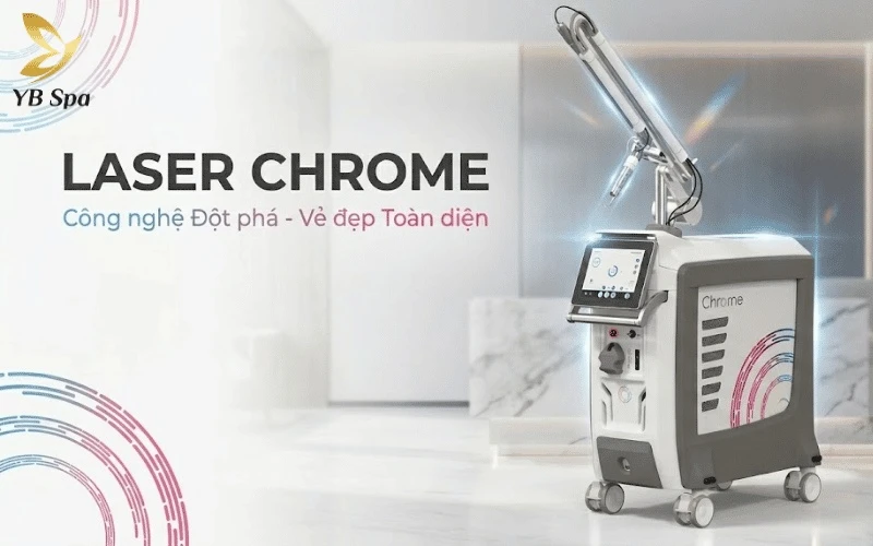 Laser Chrome là nền tảng laser đa nhiệm thế hệ mới từ Ý, giúp giải quyết toàn diện các vấn đề về nám, mạch máu và trẻ hóa da