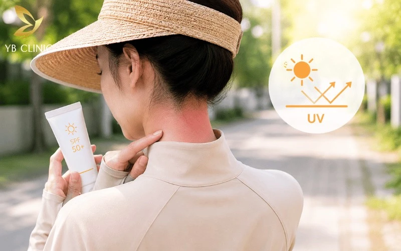 Liệu Trình Triệt Lông Gáy Gồm Bao Nhiêu Buổi Và Giá Bao Nhiêu 13 Bảo vệ vùng gáy khỏi tia UV sau triệt giúp hạn chế tăng sắc tố, giảm nguy cơ thâm sạm và hỗ trợ da phục hồi tốt hơn.