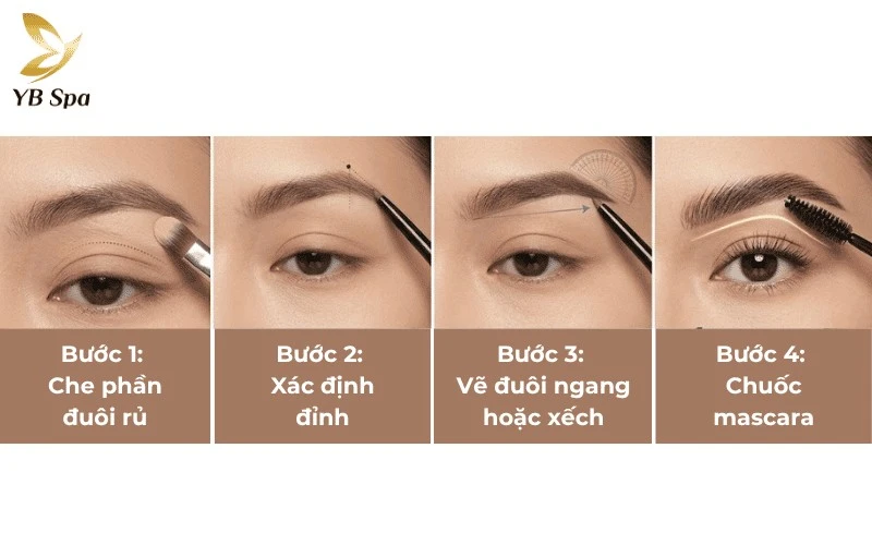 Trang điểm là phương pháp tạm thời, an toàn và linh hoạt nhất để bạn tự điều chỉnh dáng mày chữ Bát ngay tại nhà