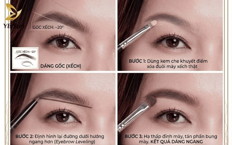 Trang điểm là giải pháp nhanh chóng nhất giúp bạn "biến hóa" dáng mày xếch mà không cần đến bất kỳ sự can thiệp xâm lấn nào