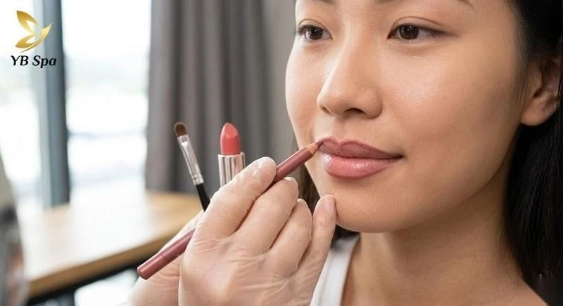 Trang điểm khéo léo biến hóa, khắc phục dáng môi cá trê tức thì.