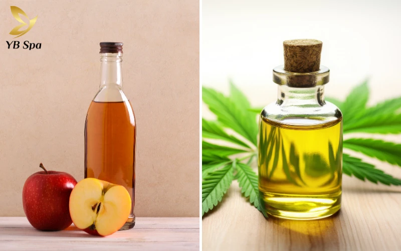 trị mụn cóc ở chân bằng giấm táo và dầu cây trà (Tea Tree Oil)