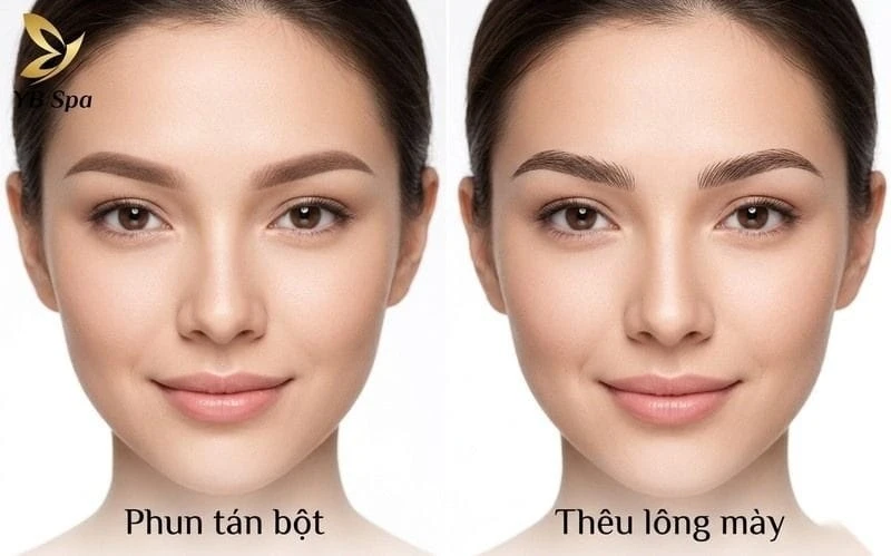 Phân biệt phun tán bột và thêu lông mày để chọn phong cách phù hợp nhất với bạn.
