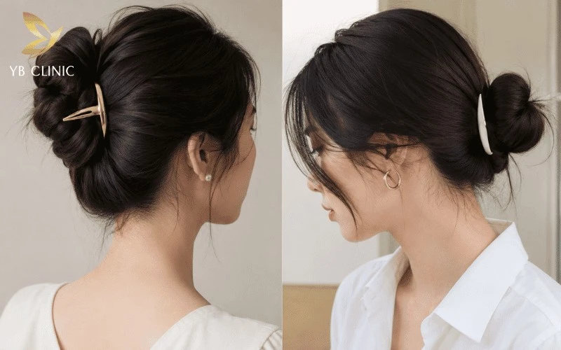 6 Chi Tiết Nhỏ Quyết Định Thần Thái Khi Búi Tóc 12 Phụ kiện tóc tối giản giúp tạo điểm nhấn tinh tế, giữ vẻ thanh lịch và hài hòa cho kiểu búi tóc.