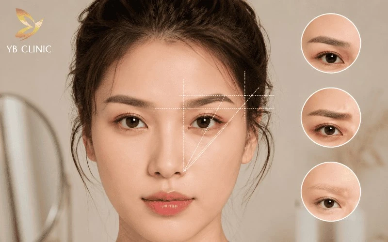 Cung chân mày cân đối với cấu trúc gương mặt giúp đôi mắt có chiều sâu, tôn lên thần thái tự nhiên và tạo cảm giác khuôn mặt hài hòa.