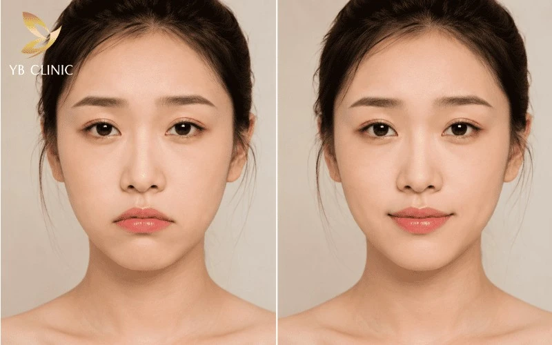 Độ cong khóe môi hài hòa giúp gương mặt luôn tươi tắn, rạng rỡ hơn, trong khi khóe miệng trễ xuống dễ tạo cảm giác buồn bã và già hơn tuổi thật.