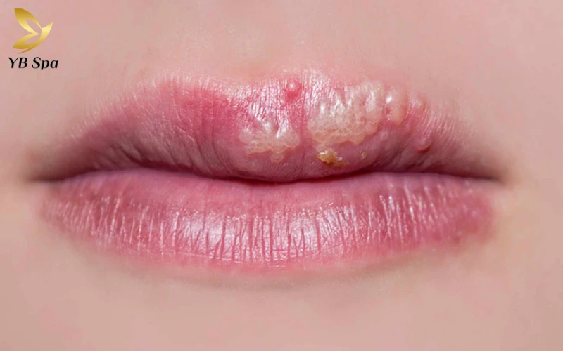 Nổi mụn nước ở môi là gì?