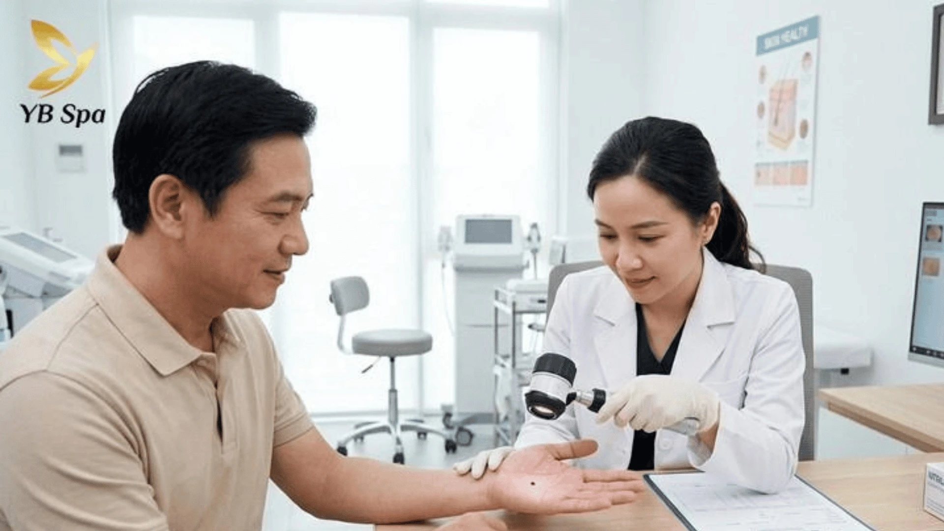 Ý nghĩa nốt ruồi ở lòng bàn tay nam nữ theo nhân tướng học 32 Thăm khám định kỳ với bác sĩ da liễu là cách tốt nhất để đảm bảo an toàn cho các nốt ruồi.