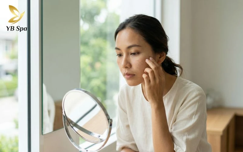Tự nhận biết nám tại nhà bằng cách quan sát kỹ dưới ánh sáng tự nhiên.