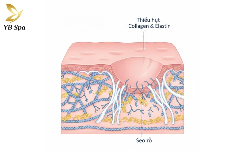Sẹo rỗ có tự hết không? Tại sao điều trị sẹo rỗ thất bại? 23 Thiếu hụt vật chất nền