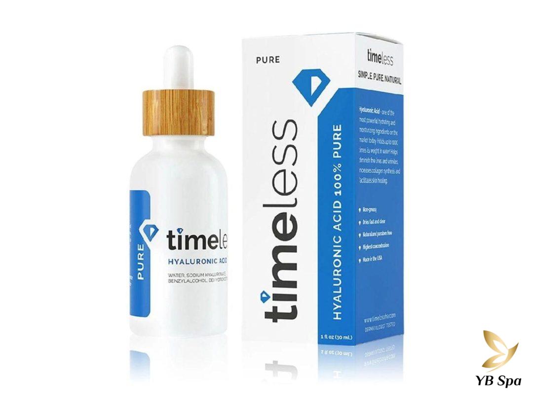 Sau peel có nên dùng serum? 17 serum phục hồi da sau peel 51 Serum Timeless Hyaluronic Acid 100% Pure chứa nồng độ 1% Hyaluronic Acid, giúp cấp nước hiệu quả và duy trì độ ẩm tối ưu cho làn da.