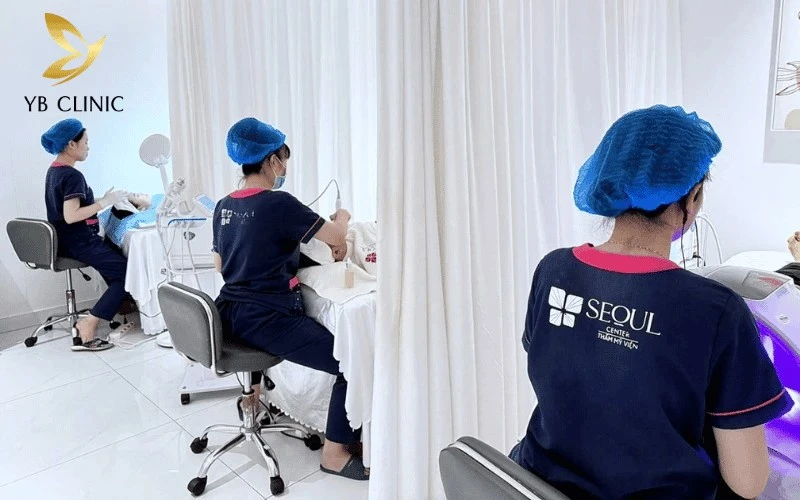 Hệ thống laser hiện đại tại Seoul Center Tân Phú tác động chính xác vào sắc tố melanin, nâng cao hiệu quả điều trị