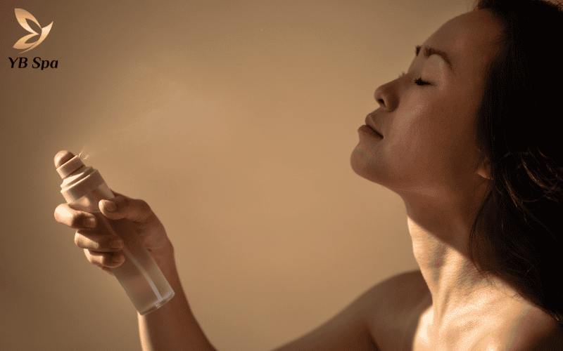 Sử dụng xịt khoáng là cách an toàn nhất để làm dịu da tức thì sau khi triệt lông