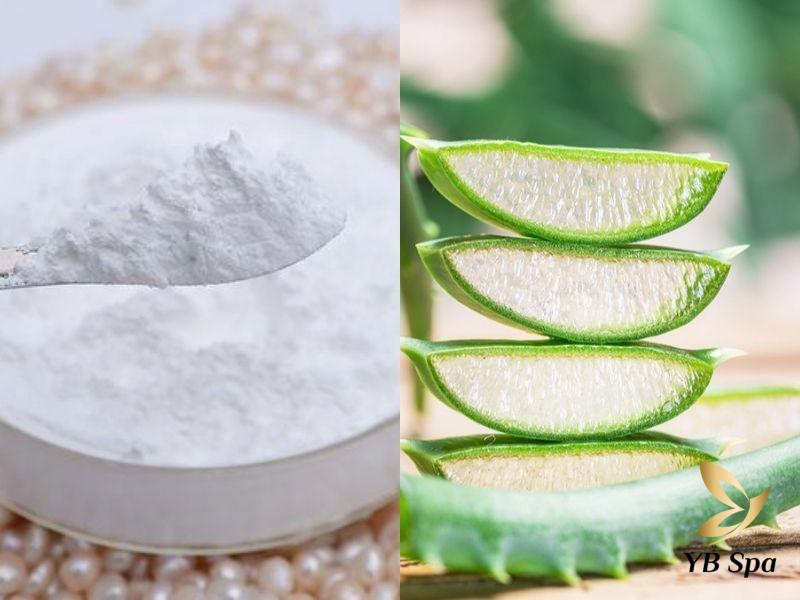 6 công thức tắm trắng bằng bột ngọc trai đơn giản nhất 25 Bột ngọc trai và nha đam