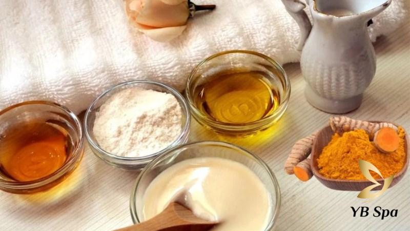 Gợi ý 11 cách tắm trắng từ cám gạo hiệu quả và đơn giản 34 Cám gạo và bột nghệ